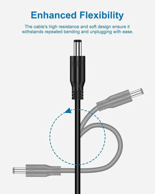 Alt view image 5 of 6 - INSEETECH 16FT/5M 12V DC Power Extension Cable  2.1mm x 5.5mm Male to Female Cord, Compatible with Security Cameras, CCTV, Routers, LED Lights, Pure Copper Wire for Stable Power Transmission