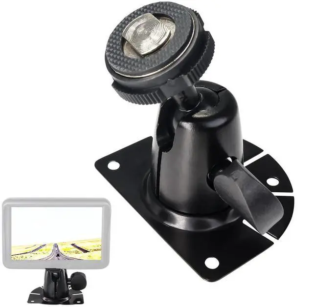Main image of INSEETECH Fan-Shaped Mount for Backup Camera Monitor System - Universal Reverse View Bracket for Car RV Truck Van Display, Metal Construction, Double-Sided Tape, No Drill Easy Install