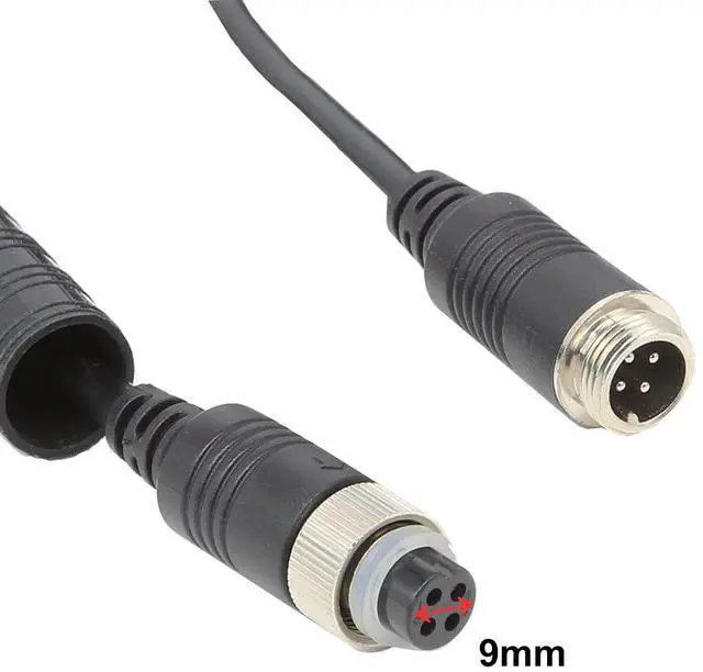 Alt view image 7 of 7 - INSEETECH 4 Pin Camera Cable with Corrugation Tube Cover, Aviation Extension, Video Cable for Backup Camera Rear View System RV Truck Trailer Bus Car Waterproof (65FT/20M)