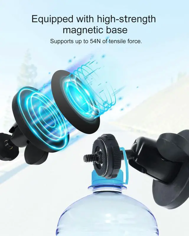 Alt view image 3 of 7 - INSEETECH Magnetic Camera Mount with 1/4" Thread, Easy to Install, Metal-Made, 360° Swivel Ball Head & Strong Magnetic Base for Action Camera, Attaches to Any Metal Surfaces