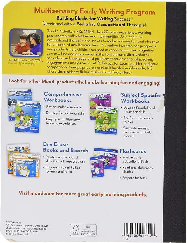 Alt view image 4 of 4 - Mead® Primary Journal, Half Page Ruled, Grades K-2, 7 1/2" x 9 3/4", 100 Sheets, Red