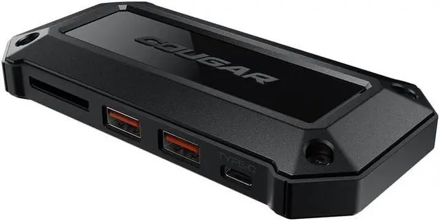 Alt view image 3 of 5 - COUGAR DH07: Slim 7-Port Docking Hub, includes HDMI x2, Type-A 3.1 x2, Type-C 3.1 x1, SD Card Reader, Power Delivery Up to 90W