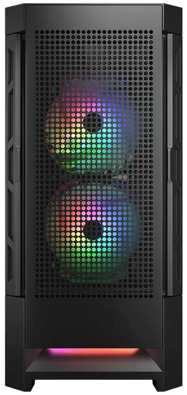 Alt view image 3 of 9 - Cougar Airface RGB Black Mid Tower Computer Case with Mesh Front Panel
