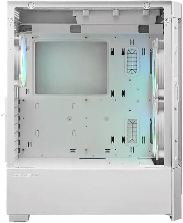Alt view image 6 of 9 - Cougar Airface RGB White Mid Tower Computer Case with Mesh Front Panel