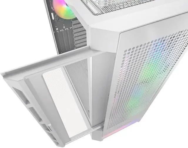 Alt view image 4 of 9 - Cougar Airface RGB White Mid Tower Computer Case with Mesh Front Panel