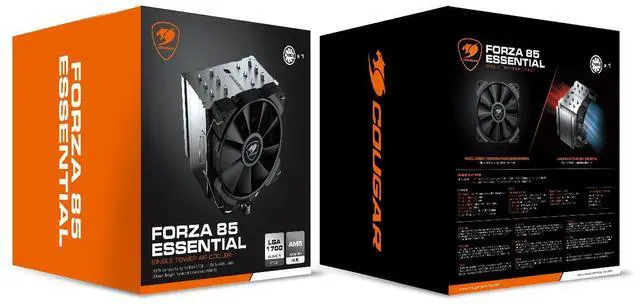 Alt view image 6 of 10 - Cougar Gaming FORZA 85 ESSENTIAL Single Tower Air Cooler with Nickel Clad Copper Base and 6 Heat Pipes