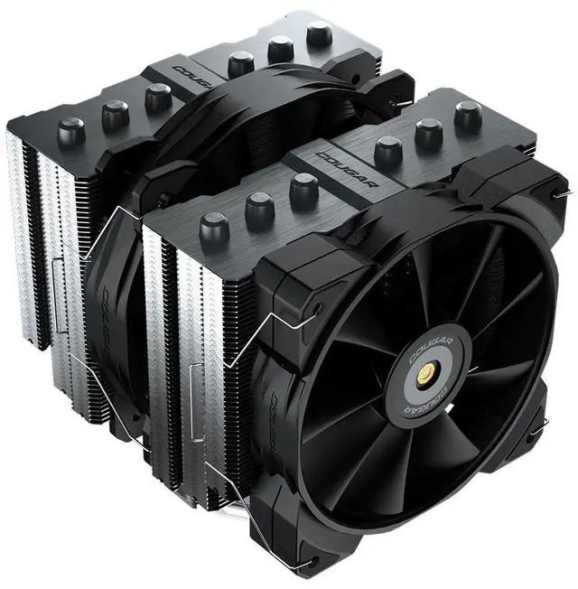 Alt view image 2 of 10 - Cougar FORZA 135 Superior Dual Tower Air Cooler with 7 Heat Pipes paired with 2 High-performance Fans