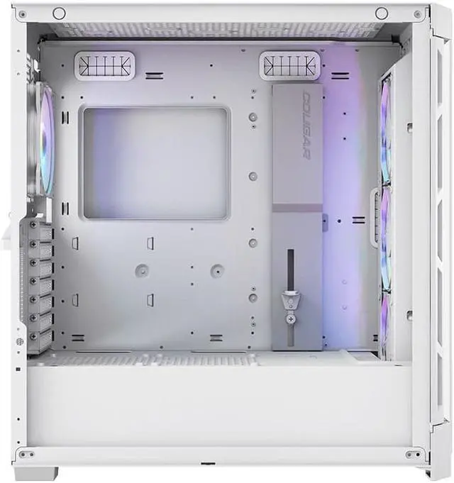 Alt view image 4 of 13 - COUGAR DuoFace Pro RGB White ATX Mid Tower Gaming Case, 390mm GPU supported, built-in Front 120mm ARGB Fan x3 & Rear 120mm ARGB Fan x1, with Mesh & Tempered Glass Front Panels