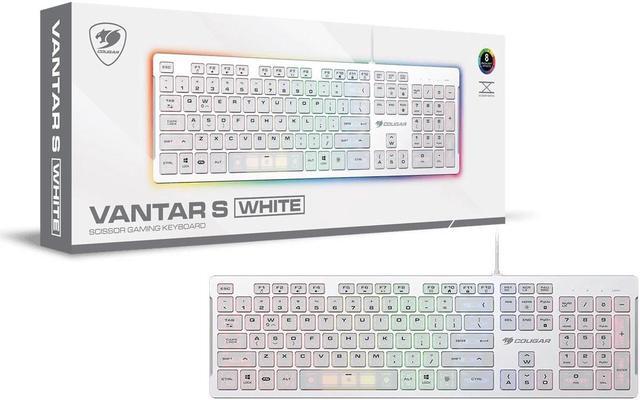 Alt view image 5 of 5 - COUGAR VANTAR S WHITE Scissor Gaming Keyboard, with 8 Backlight Effects, only 0.64 inch in height