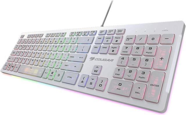 Alt view image 3 of 5 - COUGAR VANTAR S WHITE Scissor Gaming Keyboard, with 8 Backlight Effects, only 0.64 inch in height