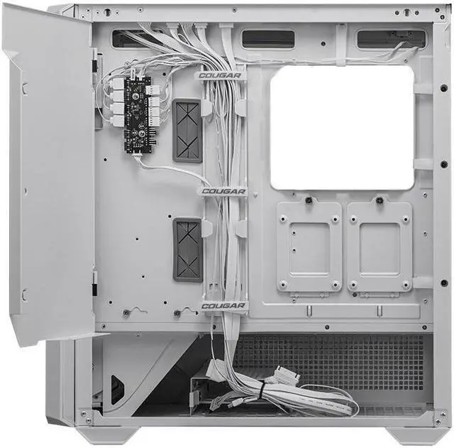 Alt view image 4 of 7 - COUGAR MX600 RGB White Mid Tower Gaming Case, 400mm GPU supported, built-in Front 140mm ARGB Fan x3 & Rear 120mm ARGB Fan x1, E-ATX supported along with 8 Expansion Slots