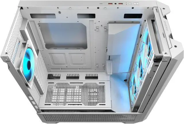 Alt view image 5 of 7 - COUGAR MX600 RGB White Mid Tower Gaming Case, 400mm GPU supported, built-in Front 140mm ARGB Fan x3 & Rear 120mm ARGB Fan x1, E-ATX supported along with 8 Expansion Slots