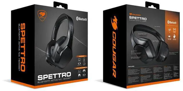 Alt view image 5 of 5 - COUGAR Spettro Wireless Gaming Headset with Active Noise Cancellation