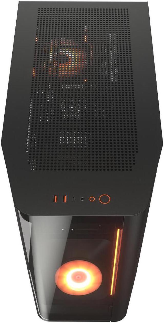 Alt view image 5 of 9 - COUGAR FV270 RGB Mid Tower E-ATX Case, Tempered Curved Glass, Reverse Connector Motherboard supported, 420mm GPU Supported, ARGB PWM Fans *4 Pre-installed, (RGB/Black)