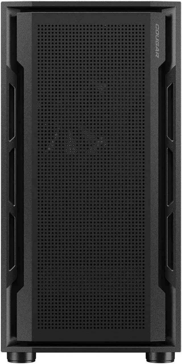 Alt view image 2 of 7 - COUGAR Uniface Mini Black, Mini Tower, Max. 340mm GPU Length, Pre-installed Black Fan *1, Support up to 6 Fans, Perforated Front Panel, (Black)