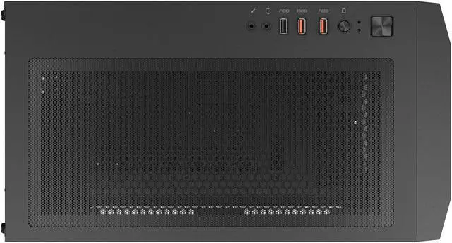 Alt view image 4 of 7 - COUGAR Uniface Mini Black, Mini Tower, Max. 340mm GPU Length, Pre-installed Black Fan *1, Support up to 6 Fans, Perforated Front Panel, (Black)