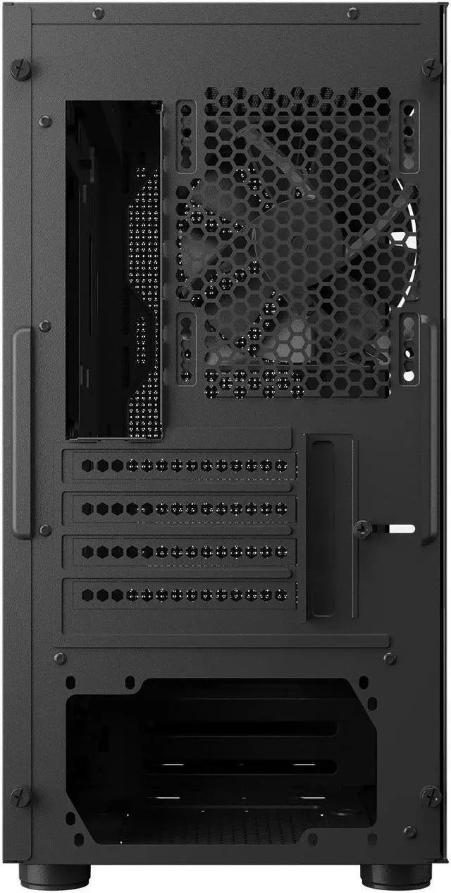 Alt view image 7 of 7 - COUGAR Uniface Mini Black, Mini Tower, Max. 340mm GPU Length, Pre-installed Black Fan *1, Support up to 6 Fans, Perforated Front Panel, (Black)