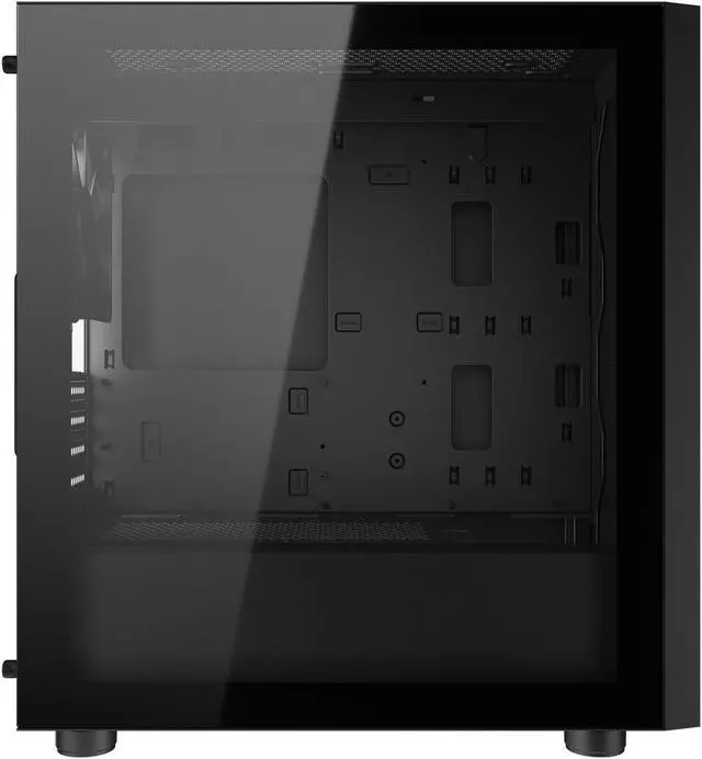 Alt view image 5 of 7 - COUGAR Uniface Mini Black, Mini Tower, Max. 340mm GPU Length, Pre-installed Black Fan *1, Support up to 6 Fans, Perforated Front Panel, (Black)