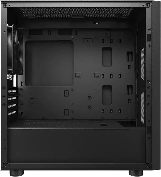 Alt view image 6 of 7 - COUGAR Uniface Mini Black, Mini Tower, Max. 340mm GPU Length, Pre-installed Black Fan *1, Support up to 6 Fans, Perforated Front Panel, (Black)