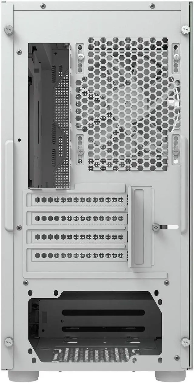 Alt view image 7 of 7 - COUGAR Uniface Mini White, Mini Tower, Max. 340mm GPU Length, Pre-installed Black Fan *1, Support up to 6 Fans, Perforated Front Panel, (White)