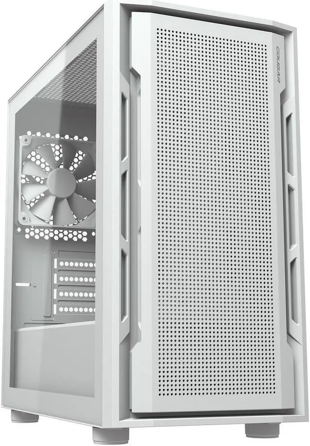 Main image of COUGAR Uniface Mini White, Mini Tower, Max. 340mm GPU Length, Pre-installed Black Fan *1, Support up to 6 Fans, Perforated Front Panel, (White)