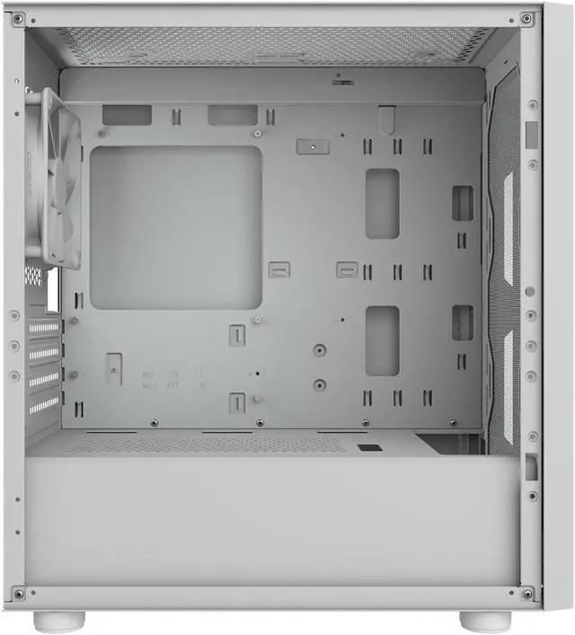Alt view image 6 of 7 - COUGAR Uniface Mini White, Mini Tower, Max. 340mm GPU Length, Pre-installed Black Fan *1, Support up to 6 Fans, Perforated Front Panel, (White)