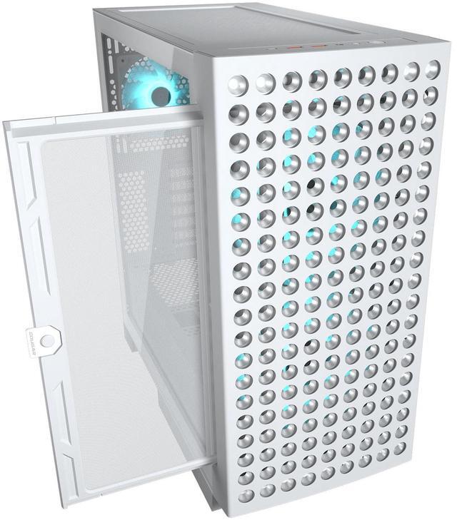 Alt view image 3 of 7 - COUGAR AIRFACE ECO RGB Gaming Case, 180mm PWM Fans *2 & 120mm ARGB Fan *1 pre-Installed, Modular I/O Panel, Max. Graphics Card Length 390mm, Support Vertical GPU, (White)