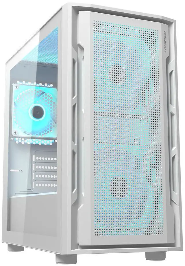 Main image of COUGAR UNIFACE Mini RGB Case, Max. 340mm GPU Length, Max. 280mm Liquid Cooling & Max.160mm CPU Cooler, pre -Installed Fan x 3 pcs, Support Upto 6 Fans, Perforated Front Panel (Black)