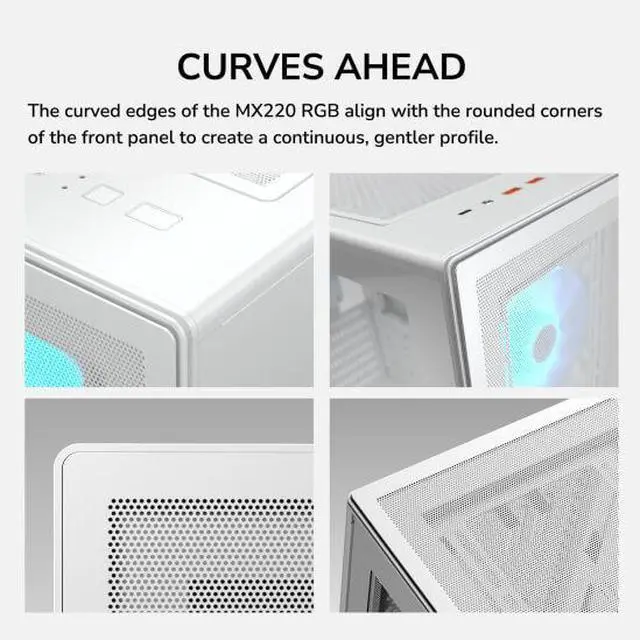 Alt view image 4 of 7 - COUGAR MX220 RGB Mid-Tower ATX PC Case  Optimized AIrflow  4X 120mm ARGB  Fans Pre-Installed & 360mm Radiator Support  Max. GPU Length 340mm  PWM Fan Hun Included  USB Type-C Port
