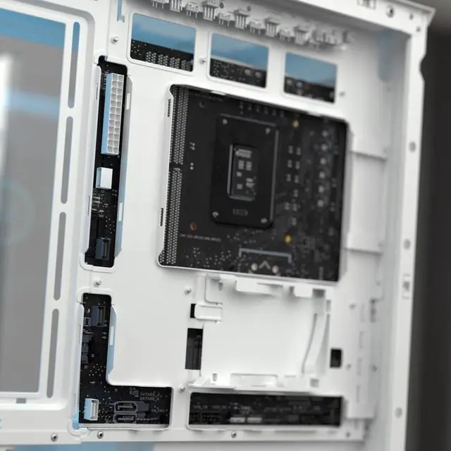 Alt view image 6 of 7 - COUGAR MX600 Mini RGB Mini-Tower PC Case  Maximum Cool. Minimum Size.2X 160mm PWM ARGB Fans & PWM Fan Hun Included360mm Radiator SupportMax. GPU Length 380mmReverse Connector Motherboard, White