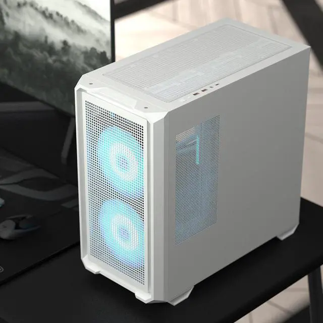Alt view image 5 of 7 - COUGAR MX600 Mini RGB Mini-Tower PC Case  Maximum Cool. Minimum Size.2X 160mm PWM ARGB Fans & PWM Fan Hun Included360mm Radiator SupportMax. GPU Length 380mmReverse Connector Motherboard, White