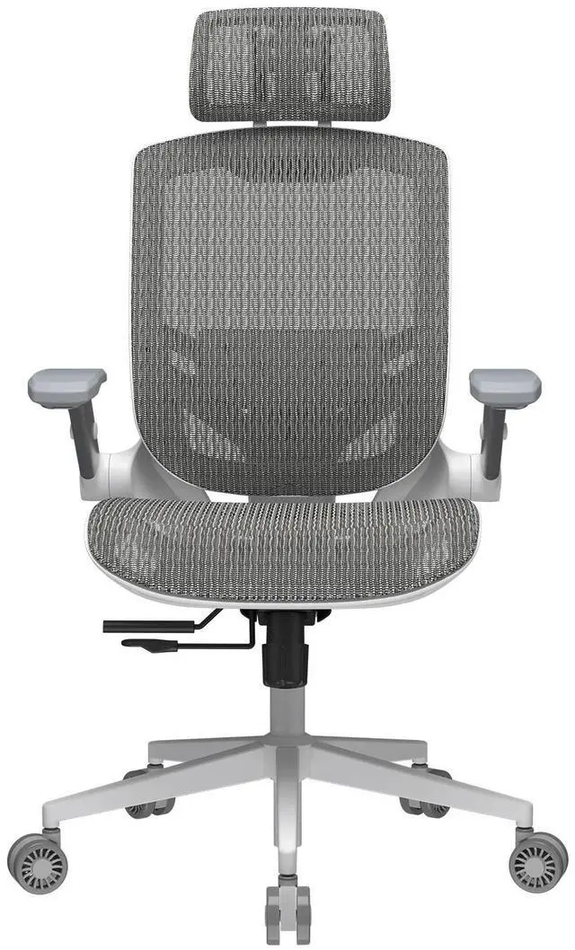 Alt view image 2 of 7 - COUGAR Speeder One White - Ergonomic Chair - 2D folding Armrests - Mesh Fabric - Adjustable Headrest & Lumbar Support, White