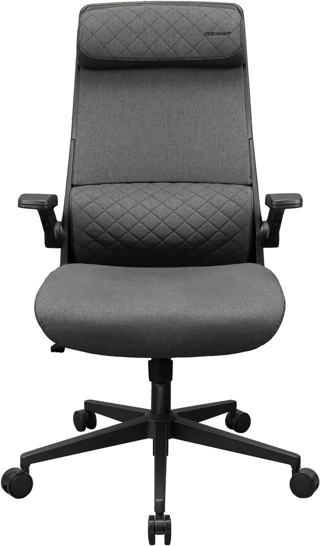 Main image of COUGAR Stryder Gray - Ergonomic Chair - Wider Adjustable Headrest - Flip-up Armrest - Imitation Linen Upholstery, Gray