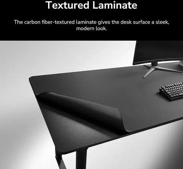 Alt view image 7 of 7 - COUGAR E-Grav 160 Adjustable Electric Gaming Desk - 2 Memory Presets - Dual Motors - Cable Management - Full Desk Mousepad - 63", Black/160