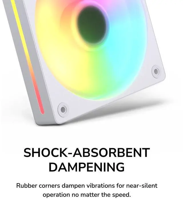 Alt view image 7 of 7 - COUGAR Unity 240 - PC CASE FAN - Single-Frame - PWM Control - ARGB Side Strips - Streamlined Cable Design, 240/Reverse/White