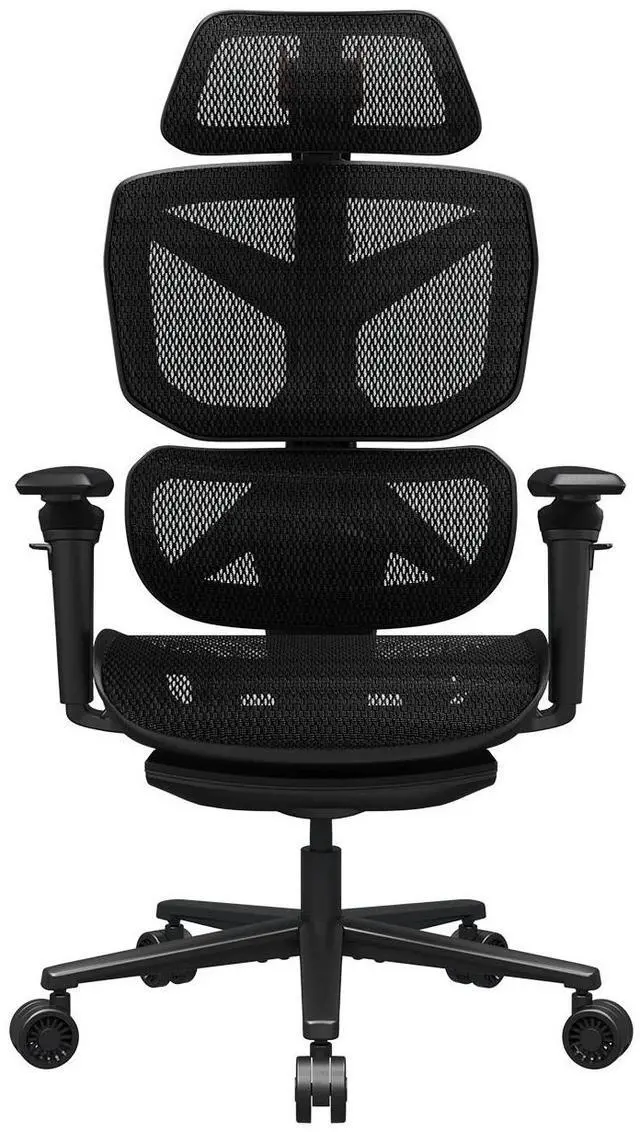 Alt view image 2 of 7 - COUGAR Terminator Air Ergonomic Chair - High Back Mesh Office Chair with Adaptive Lumbar Support, 3D Super-Wide Headrest, 3D Armrests, Weight-Balanced Tilt and Silent Casters