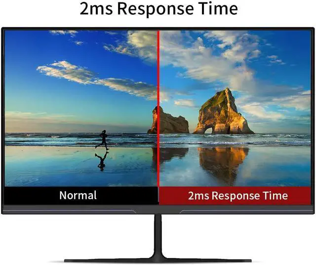 Alt view image 3 of 7 - LUCKYFIVE 22 Inch 75Hz FHD 1080P Computer Monitor, IPS Panel, Support HDMI And VGA, 3-Sided Border-Less