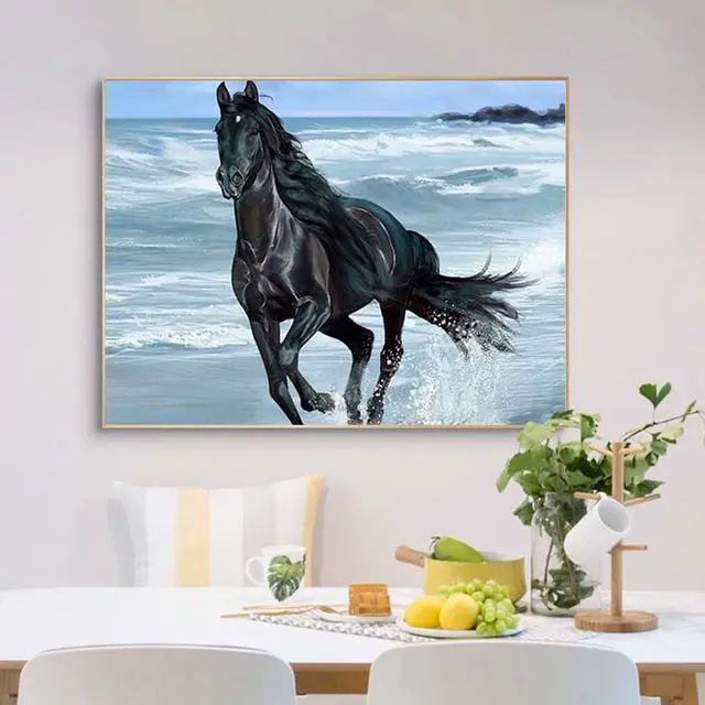 Alt view image 6 of 6 - Galloping Horse Paint By Numbers (50x40cm No Frame)