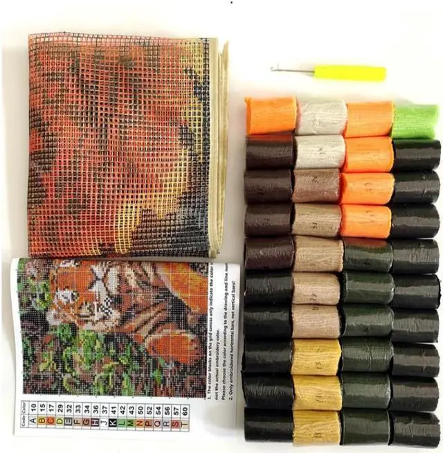Alt view image 2 of 7 - Rug Making Latch Hooking Kit | Aurora (52x38cm printed canvas)