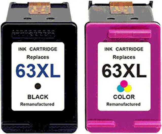 Main image of 2 Pack High-Yield Black & Tri-Color Ink Cartridges For HP 63XL F6U64AN F6U63AN Compatible With HP DeskJet 3830 3831 3832 3833 3834 Envy 4510 4511 4512 4513 4516 DeskJet 1110 1111 1112 2130 More