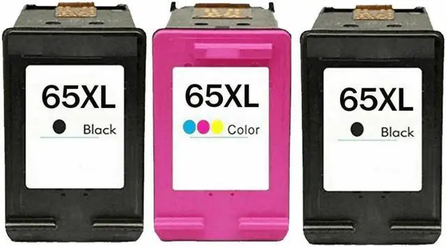 Main image of 3 Pack High-Yield Black Tri-Color Ink Cartridges For HP 65XL 65 Compatible For Use With HP DeskJet 2620 2621 2622 2624 2630 2632 2633 2652 2655 3720 3721 Evry 5010 5020 5030 5032 5034 5052 5055 More