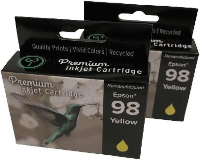 Main image of 2 Pack High-Yield Yellow Ink Cartridge For Epson 98 & 99 T0984 Compatible with Epson Artisan 700 710 725 730 800 810 835 837