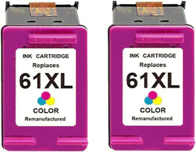 Main image of 2 Pack High-Yield Tri-Color Ink Cartridges For HP CH564WN 61XL Compatible For Use With HP DeskJet 1056 1510 1512 2050 2510 2512 2514 2540 2542 2544 2646 2547 OfficeJet 2620 2621 4630 4632 4635 More