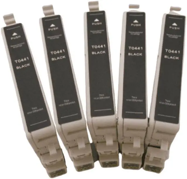 Main image of 5 Pack Black Ink Cartridge For Epson 44 T0441 Compatible with Epson Stylus C64 C66 C84 C86 CX3600 CX3650 CX4600 CX64