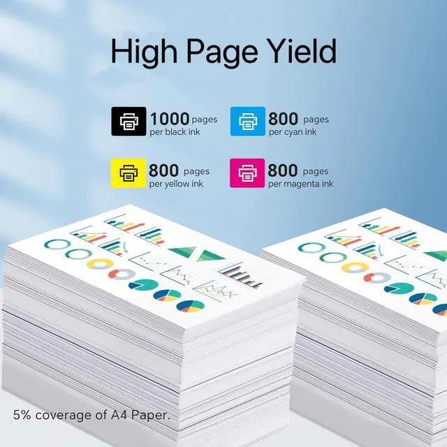 Alt view image 3 of 4 - 923e New High Yield Yellow ink Cartridge Compatible to  HP 923e Yellow , Work with  HP OfficeJet pro 8120/8122e/8124e/8125e/8130/8132e/8134e/8135e/8138e/8139e