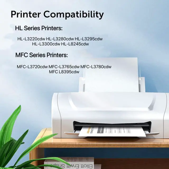 Alt view image 2 of 4 - TN229XL 4PK BKCMY Toner Cartridge Compatible for Brother TN229 XL, Fits for Brother HL-L3220 HL-L3280cdw HL-L3295cdw HL-L3300cdw HL-L8245 MFC-L3720 MFC-L3765cdw MFC-L3780cdw MFC-L8395cdw With Chip