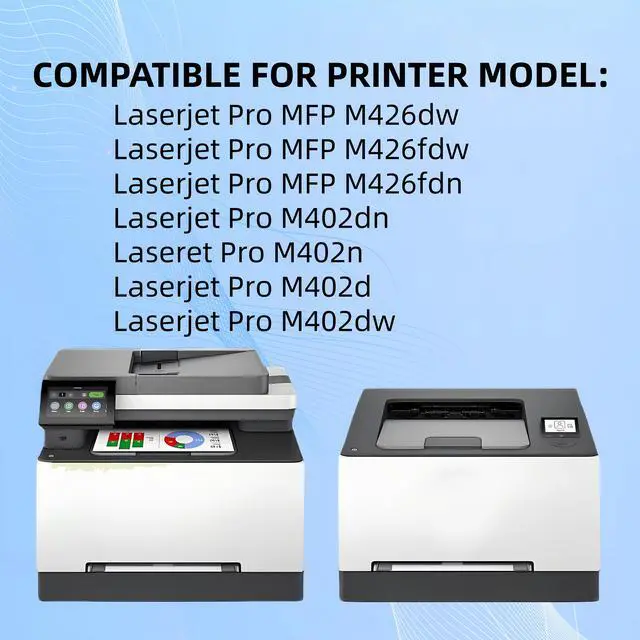 Alt view image 3 of 7 - 5 Pack High-Yield Compatible Toner Cartridge For HP CF226X 26X For Use With HP LaserJet Pro M402n M402dn M402dw M402d MFP M426fdw M426fdn M426dw