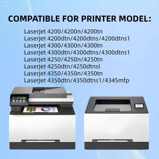 Alt view image 2 of 4 - 1 Pack 45A Q5945A Compatible Toner Cartridge Fits for HP  45A Q5945A,  Work with  HP LaserJet 4200, 4200n, ,4200tn, 4200dtn,4200dtns, 4200dtnsl,4300,4300n, 4300tn,4300dtn,4300dtns,4300dtnsl