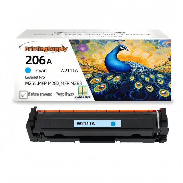 Main image of New Cyan Toner Cartridge With Chip Compatible With HP 206A W2111A For Use With HP Color LaserJet Pro M255dw M255nw MFP M282nw 283fdn 283cdw 283fd
