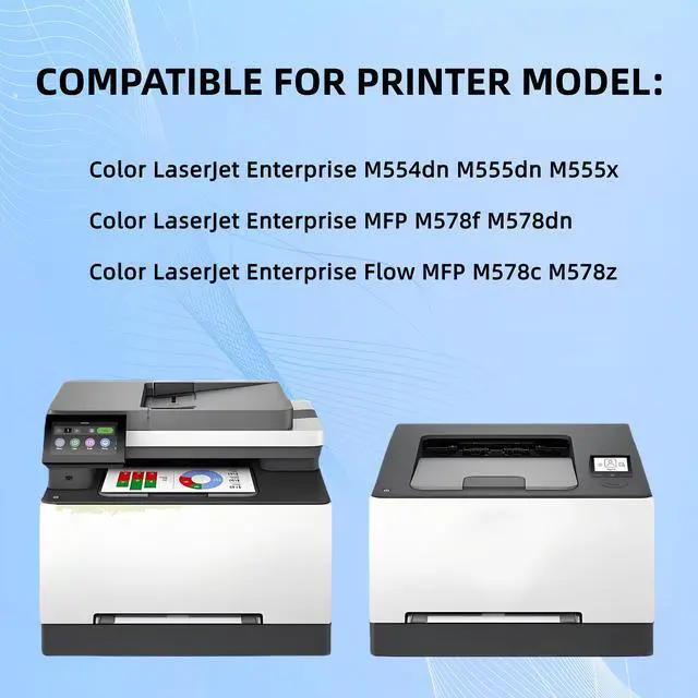 Alt view image 2 of 4 - High-Yield Cyan Toner Cartridge (WITH CHIP) Compatible With HP W2121X (212X) For Use With HP Color LaserJet Enterprise M578c, M578z, M554dn, M555dn, M555x, M578dn, M578f